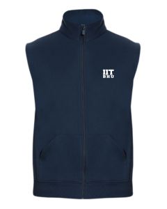 IIT BHU Sleeveless Navy Zipper